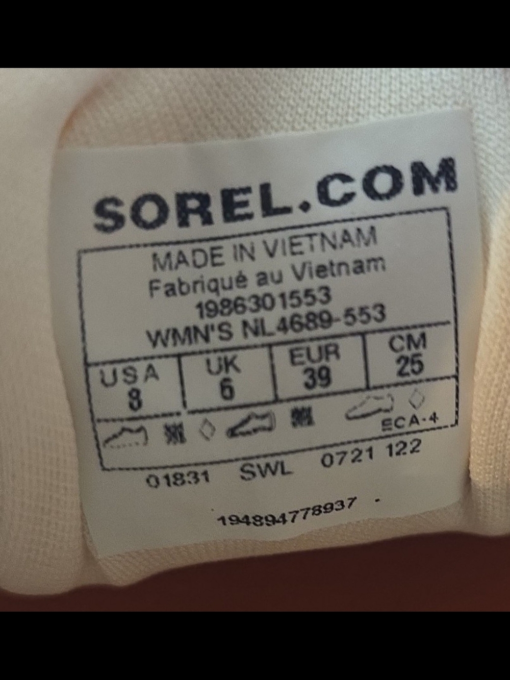 SOREL Kinetic Impact II Wonder Lace Sneakers Purple Yellow Wmns Size 8 - Picture 6 of 6